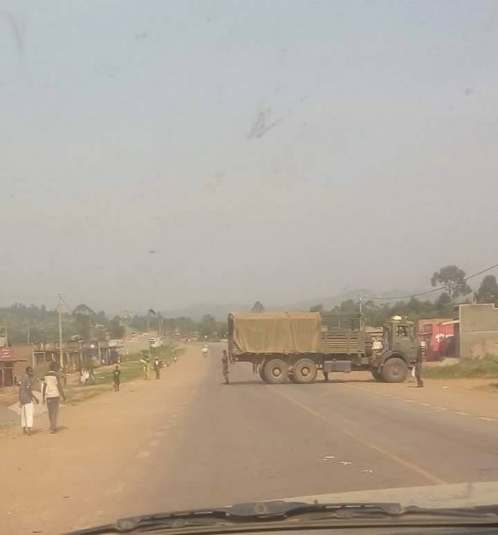 Road Block From UDPF 02.02.2016 Close to Mbarara