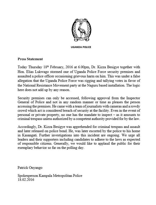 UPF 18.02.2016 Press Statement Tallying