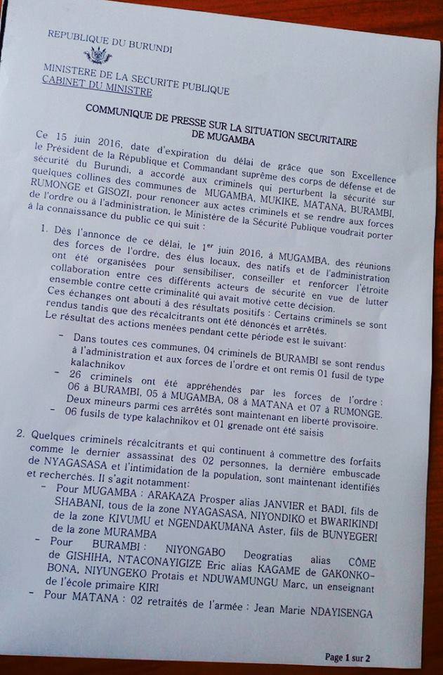 Burundi 15.06.2016 P1